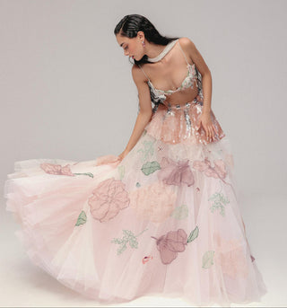 Multicolor Lehenga Set for Indian Wedding - Marine Life by The Little Black Bow