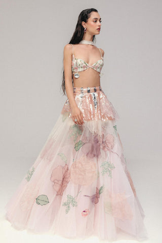 Multicolor Lehenga Set for Indian Wedding - Marine Life by The Little Black Bow