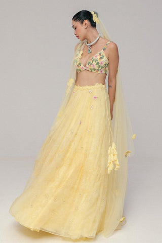 Yellow Lehenga Set for Indian Wedding - Yellow Grace by The Little Black Bow