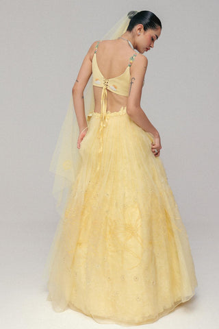 Yellow Lehenga Set for Indian Wedding - Yellow Grace by The Little Black Bow