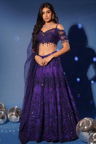 Lehenga set for Indian Wedding – Royal Blue Sangeet Elegance by Archana Kochhar