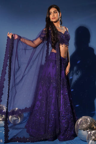 Lehenga set for Indian Wedding – Royal Blue Sangeet Elegance by Archana Kochhar