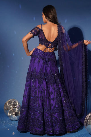 Lehenga set for Indian Wedding – Royal Blue Sangeet Elegance by Archana Kochhar
