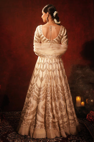 Bridal lehenga set for Indian Wedding – Ivory Gotta Patti by Archana Kochhar