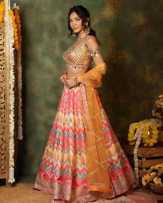 Lehenga Set for Indian Wedding - Peacock Sheesh Ensemble by Archana Kochhar
