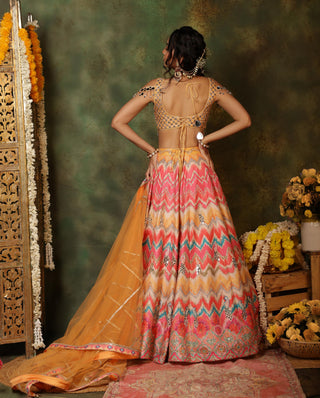 Lehenga Set for Indian Wedding - Peacock Sheesh Ensemble by Archana Kochhar