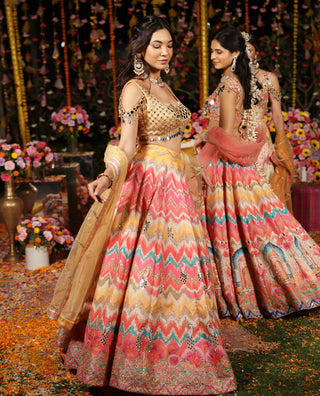 Lehenga Set for Indian Wedding - Peacock Sheesh Ensemble by Archana Kochhar