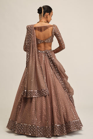 sequin lehenga set - Indian Wedding - Modern Maharani Beige by Vvani by Vani Vats