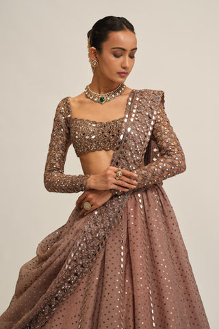sequin lehenga set - Indian Wedding - Modern Maharani Beige by Vvani by Vani Vats