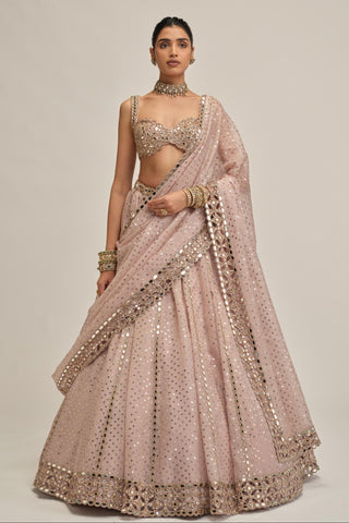 pink sequin lehenga - Indian Wedding - modern maharani sequin by Vvani by Vani Vats
