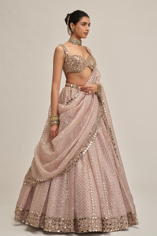 pink sequin lehenga - Indian Wedding - modern maharani sequin by Vvani by Vani Vats