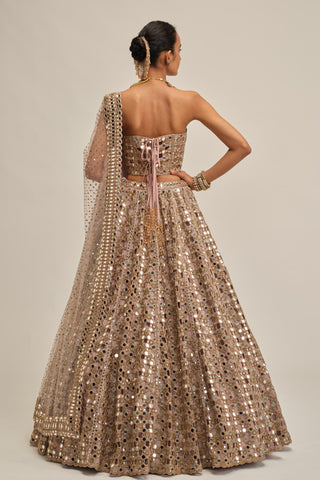 mirror lehenga - Indian Wedding - Modern Maharani Corset by Vvani by Vani Vats