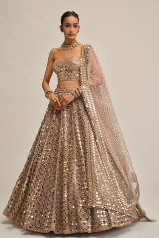 mirror lehenga - Indian Wedding - Modern Maharani Corset by Vvani by Vani Vats
