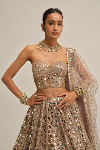 mirror lehenga - Indian Wedding - Modern Maharani Corset by Vvani by Vani Vats