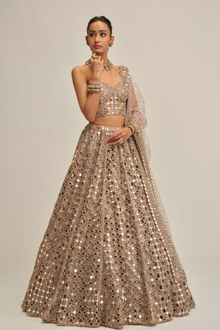 mirror lehenga - Indian Wedding - Modern Maharani Corset by Vvani by Vani Vats