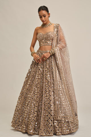 mirror lehenga - Indian Wedding - Modern Maharani Corset by Vvani by Vani Vats
