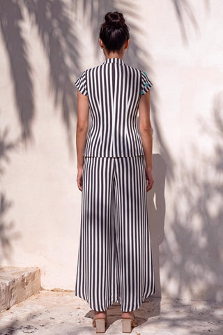 Gray co-ord set for Contemporary Wear - Ludo Line Break by Nautanky