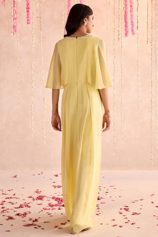 Yellow lotus under bloom jumpsuit