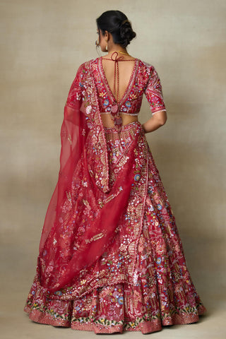 Red Lehenga Set for Indian Wedding – Lovebirds by Shasha Gaba