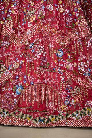 Red Lehenga Set for Indian Wedding – Lovebirds by Shasha Gaba