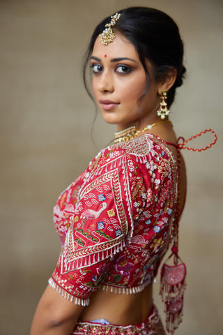 Red Lehenga Set for Indian Wedding – Lovebirds by Shasha Gaba
