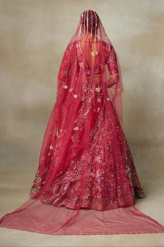 Red Lehenga Set for Indian Wedding – Lovebirds by Shasha Gaba