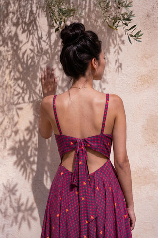 Dress Contemporary Wear - Red Love Grid by Nautanky