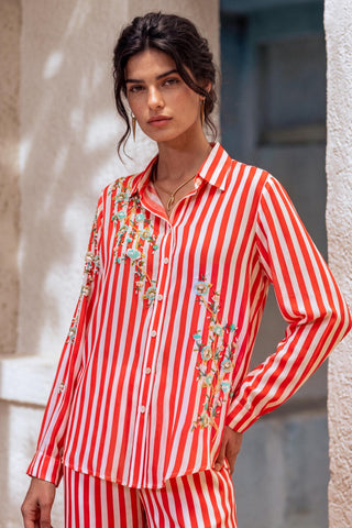 Red co-ord set for Contemporary Wear - Ludo Lane by Nautanky