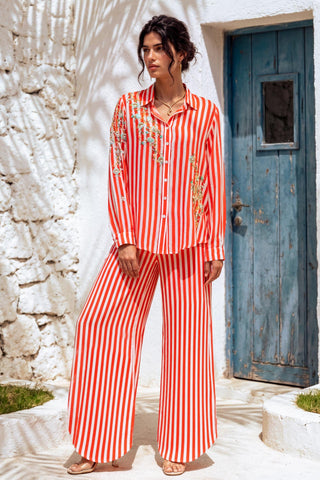 Red co-ord set for Contemporary Wear - Ludo Lane by Nautanky