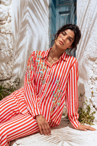 Red co-ord set for Contemporary Wear - Ludo Lane by Nautanky