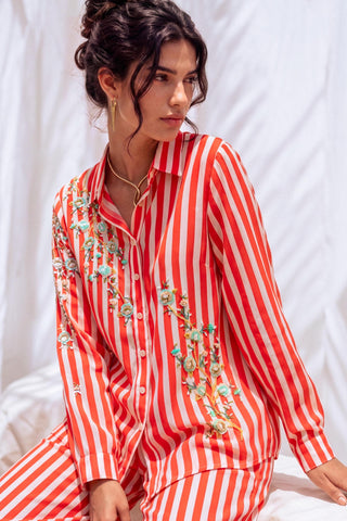 Red co-ord set for Contemporary Wear - Ludo Lane by Nautanky