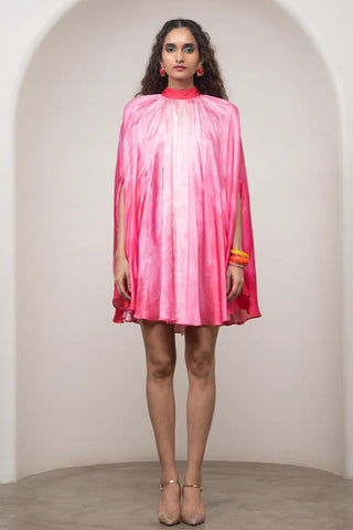 Cape Dress for Contemporary Wear - Siro Lila Pink by Advait