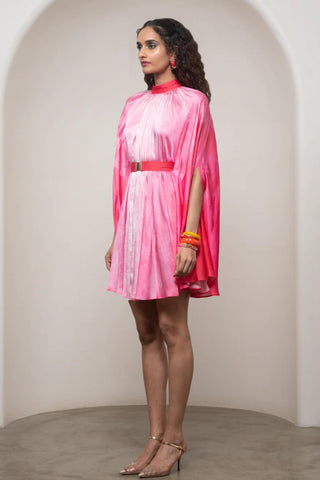 Cape Dress for Contemporary Wear - Siro Lila Pink by Advait