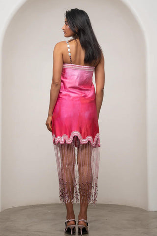 Tassel Dress for Contemporary Wear - Siro Lila Pink by Advait