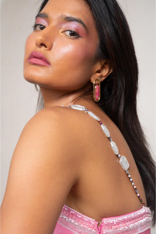 Tassel Dress for Contemporary Wear - Siro Lila Pink by Advait