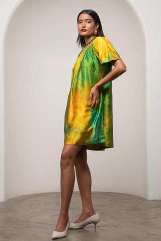 Short Dress for Contemporary Wear - Multicolor Siro Lira by Advait