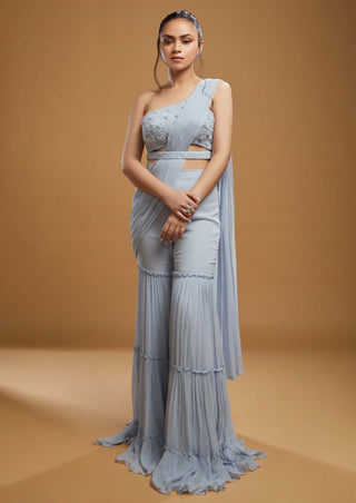 Mae pastel blue sharara set