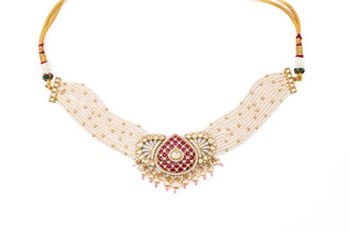 Choker Set for Indian Weddings – Red Manikya Mukta by Amraani