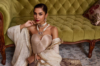Choker Set for Indian Weddings – Red Manikya Mukta by Amraani