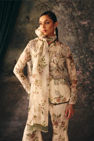 Kurta Jacket set Indian Wedding – Ivory Ida Kurta by Mani Bhatia