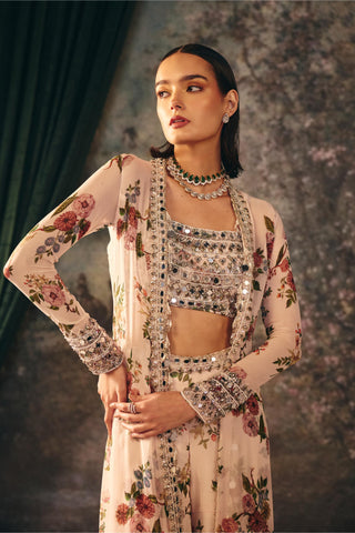 Gharara Set Indian Wedding – Ivory Cristaline Pants by Mani Bhatia