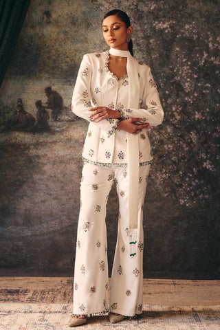 Palazzo Set Indian Wedding Ivory Nyssa Palazzo by Mani Bhatia