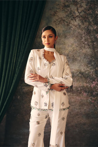 Palazzo Set Indian Wedding Ivory Nyssa Palazzo by Mani Bhatia