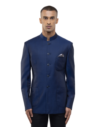 Blue classic bandhgala set