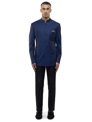 Blue classic bandhgala set