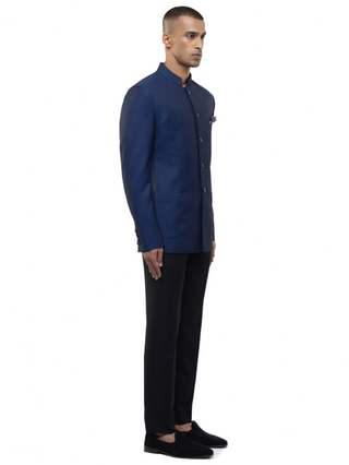 Blue classic bandhgala set