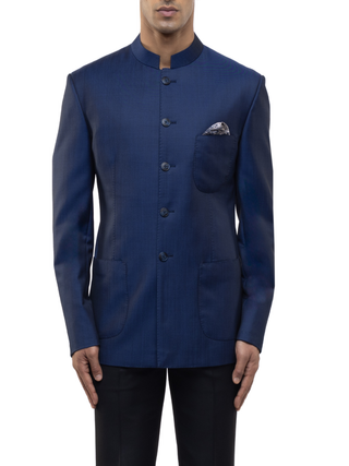 Blue classic bandhgala set