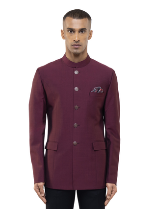 Maroon classic bandhgala set