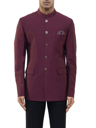 Maroon classic bandhgala set