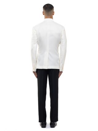 White classic bandhgala set